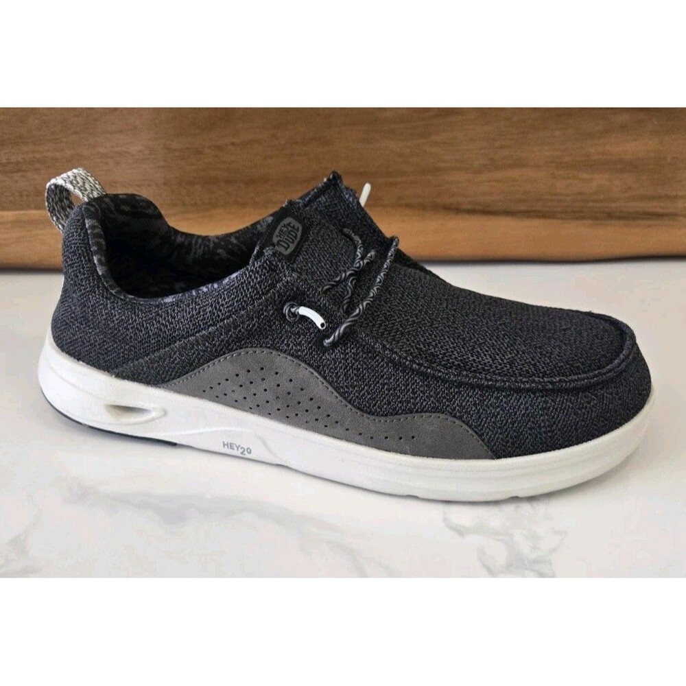 HEYDUDE Wally Hey2O Mesh Black / Monument Grey Men's Size 9 Casual Shoes